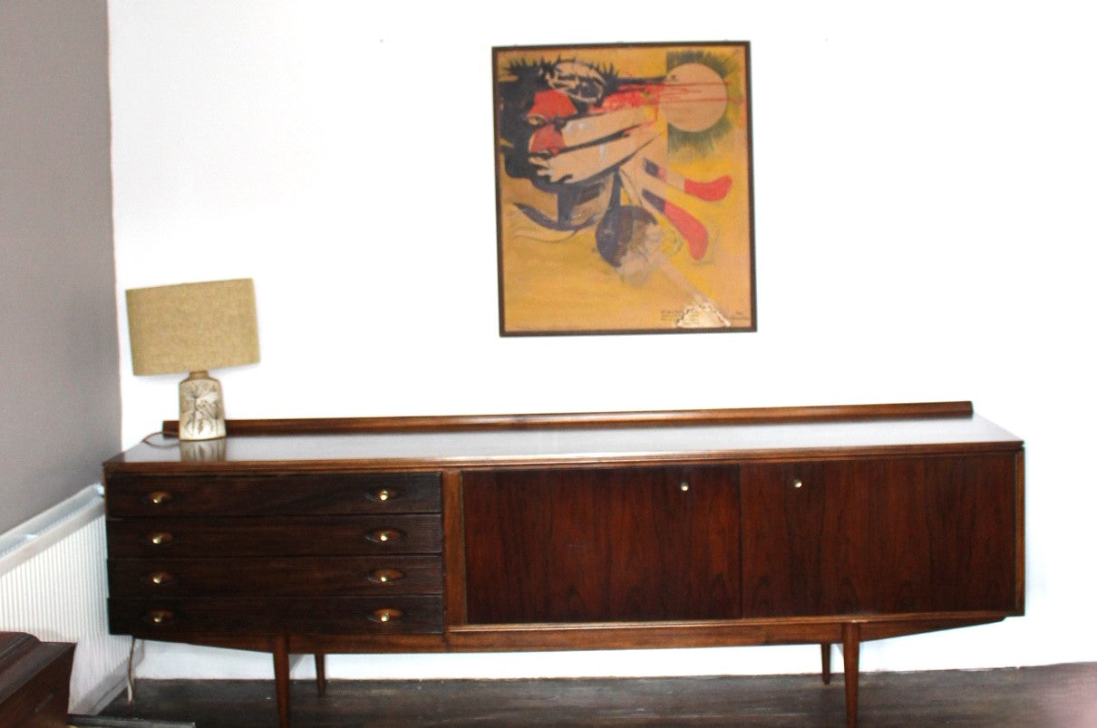 Award-winning mid century rosewood sideboard designed by Robert Heritage for Archie Shine
