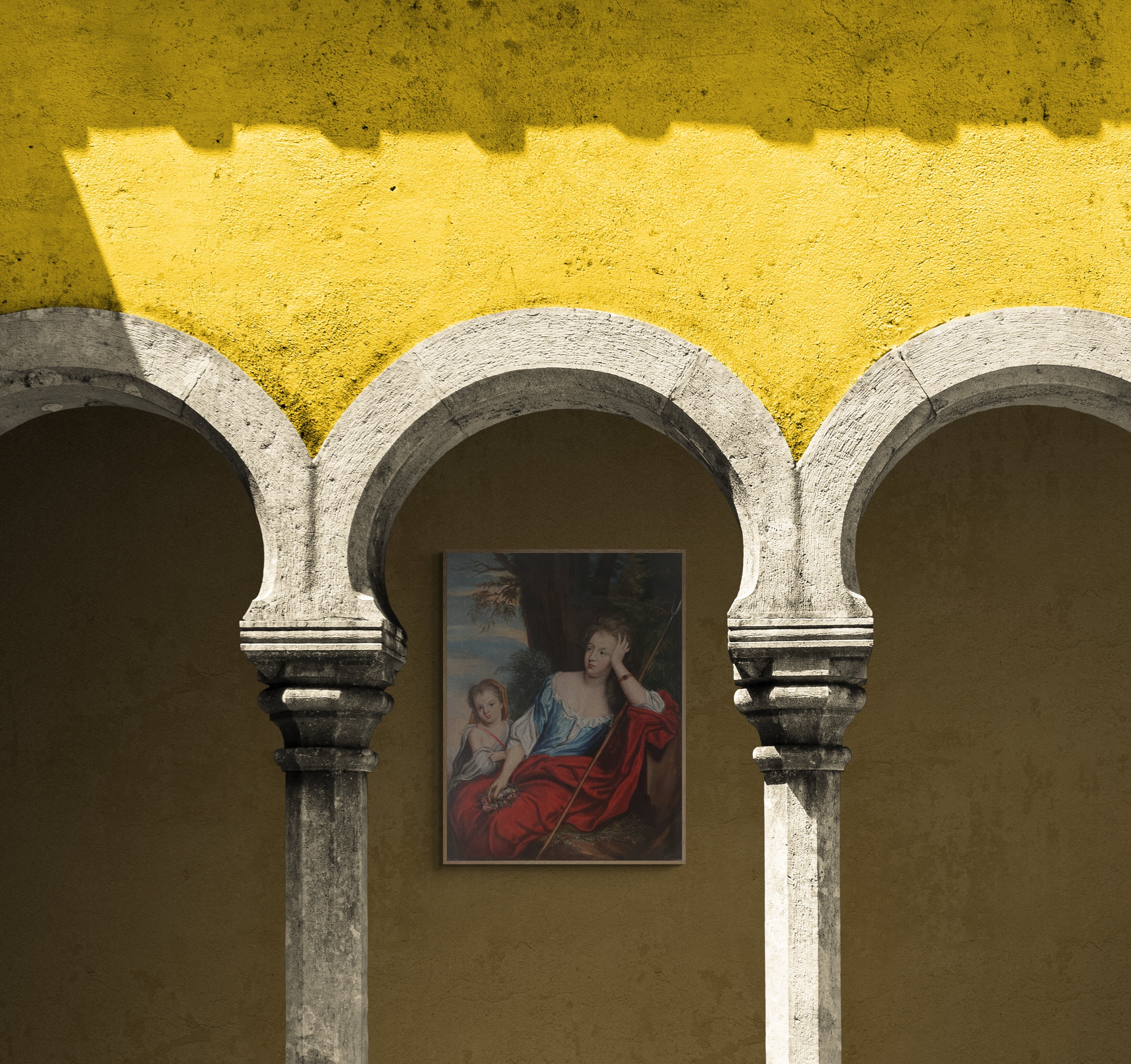 Classic oil portrait, 18th-century oil painting, museum-quality oil painting