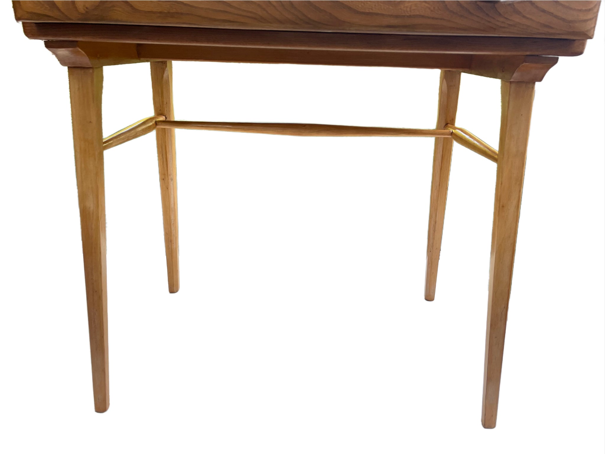 Elm and beech Ercol writing desk, Model 439, vintage 1960s