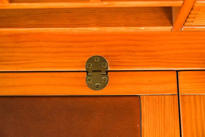 Freestanding writing desk with flip-up storage compartments