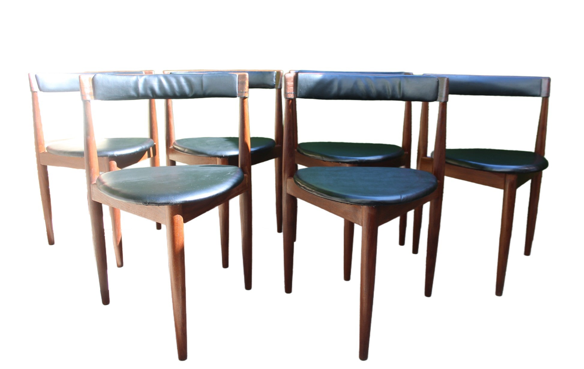 Scandinavian modern dining chairs in teak wood