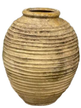 Handmade 19th-century Greek olive urn