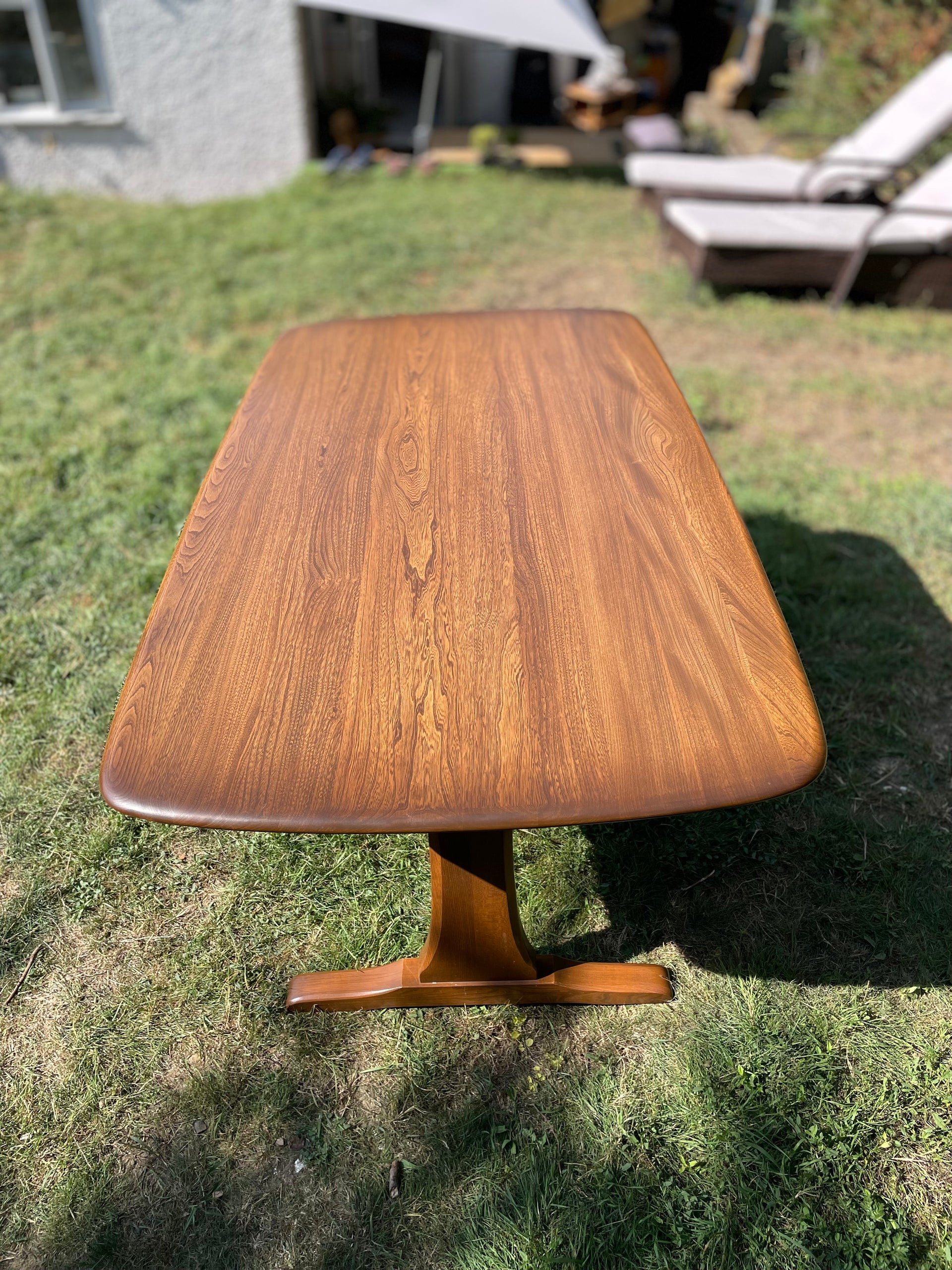 Vintage Ercol Model 822 Elm Dining Table Rare