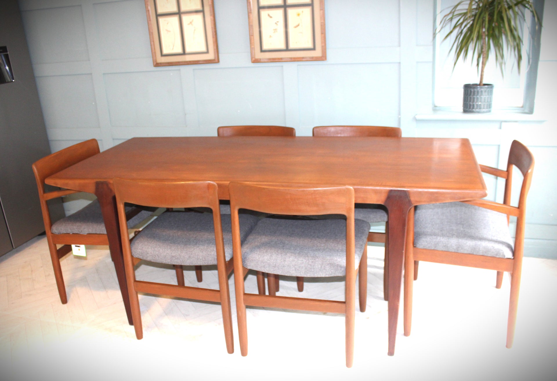 Mid-century vintage Fonseca dining table and chairs set by John Herbert for A Younger
