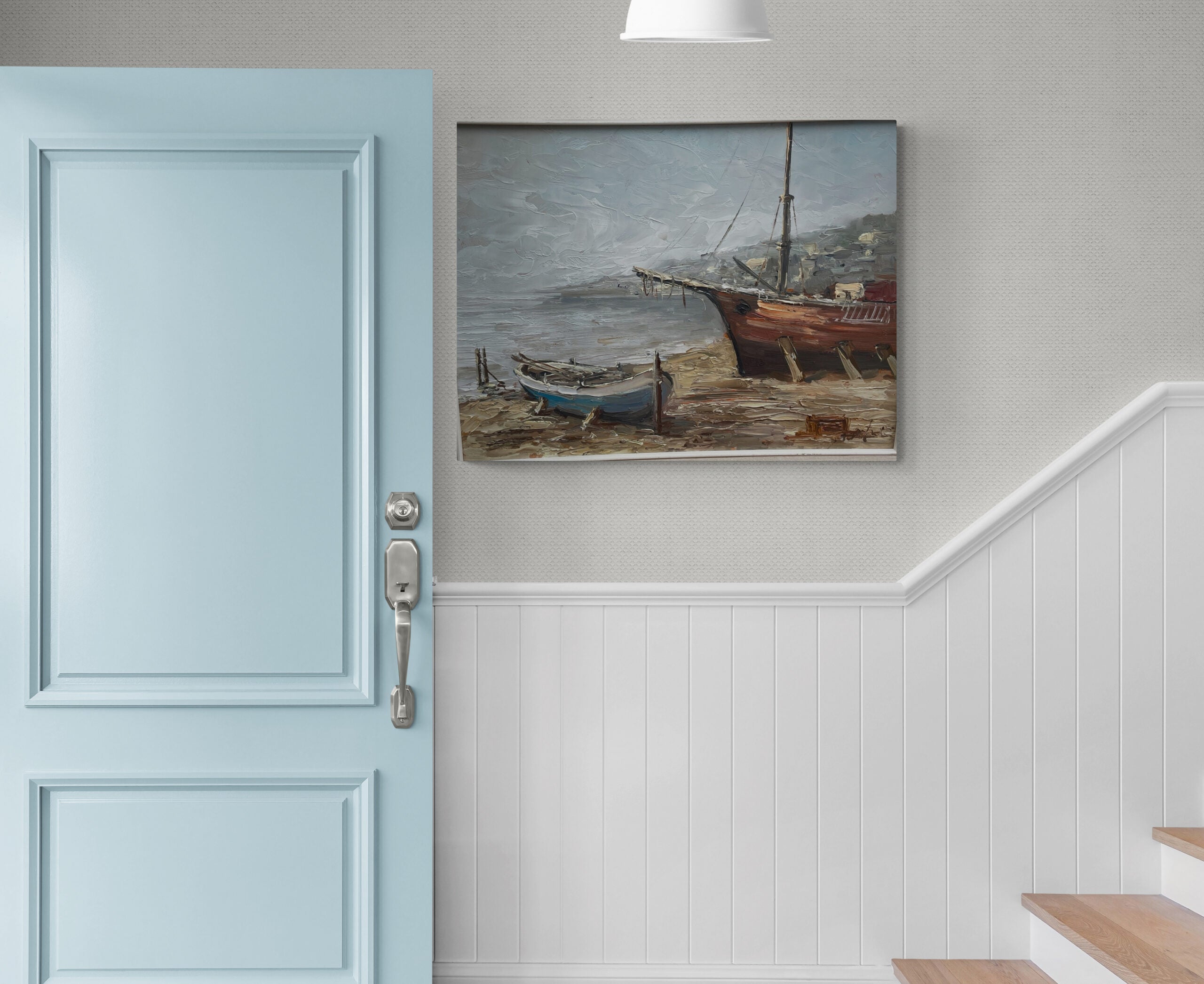 Midcentury Italian palette knife art
