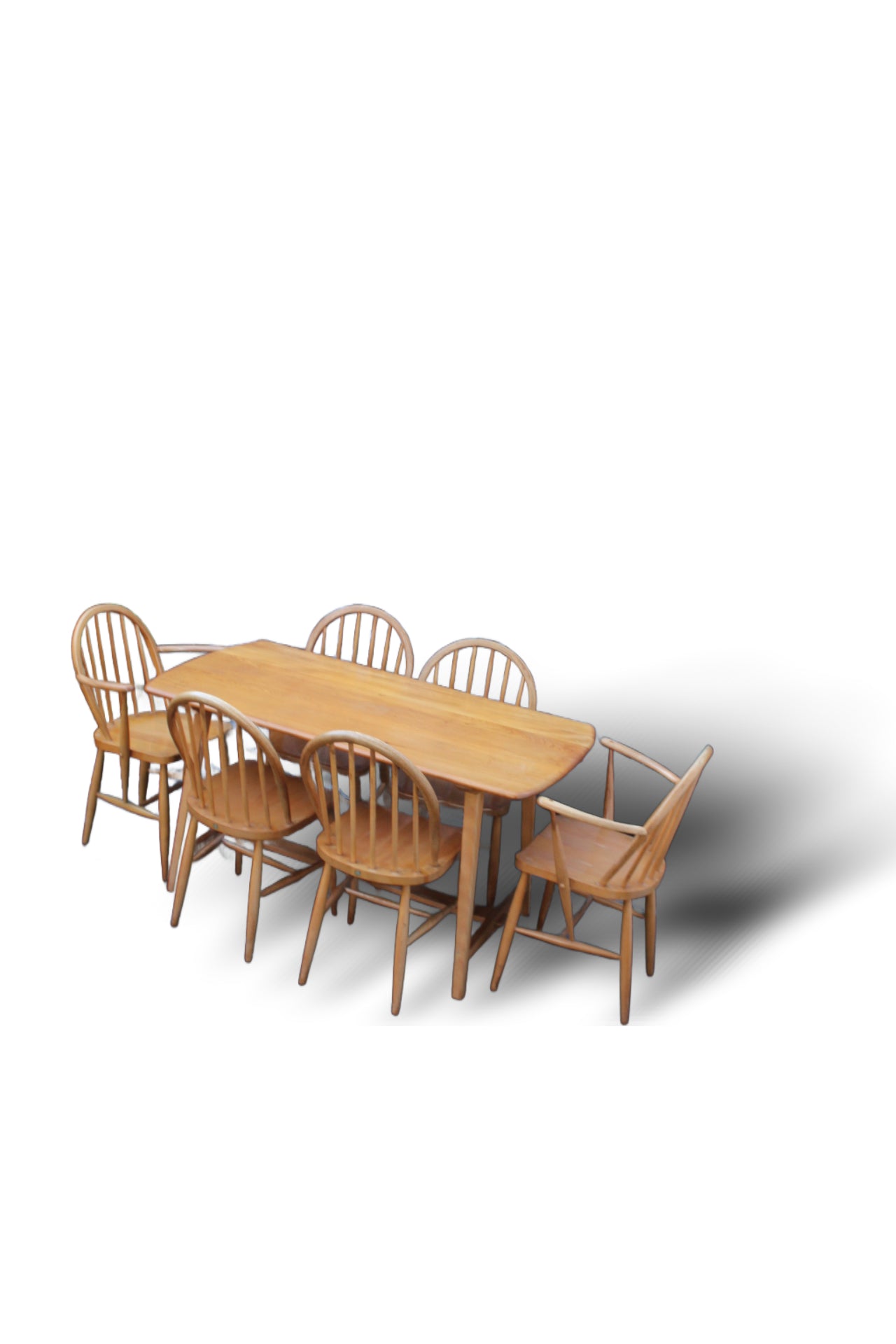 Plank top dining table