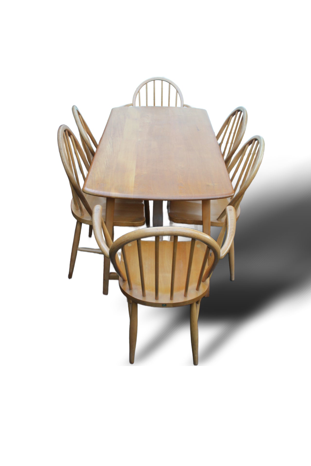 Plank top dining table