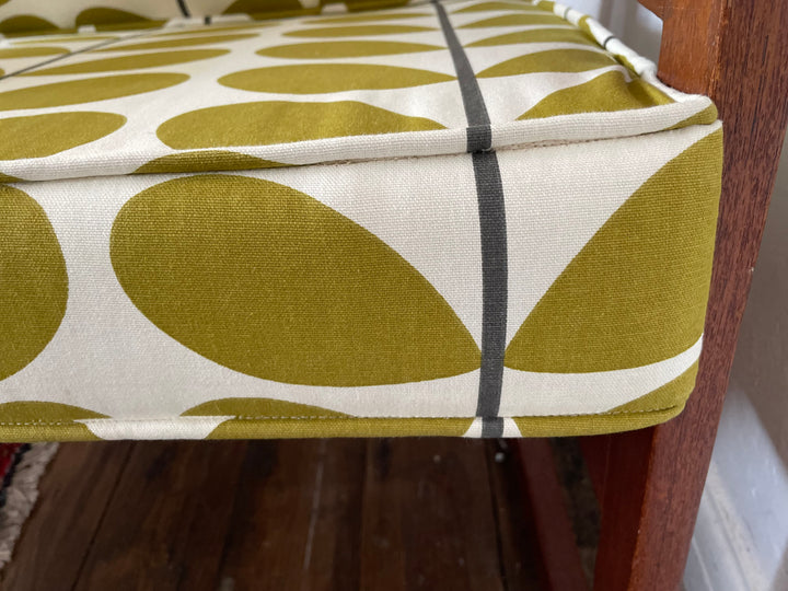 Scandinavian rocking chair reupholstered in Orla Kiely print