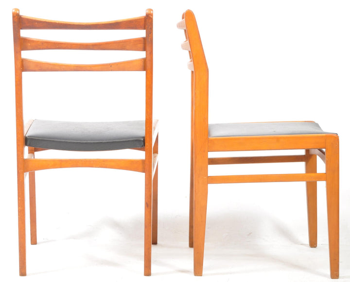 Solid teak dining chairs from Denmark, 1960s