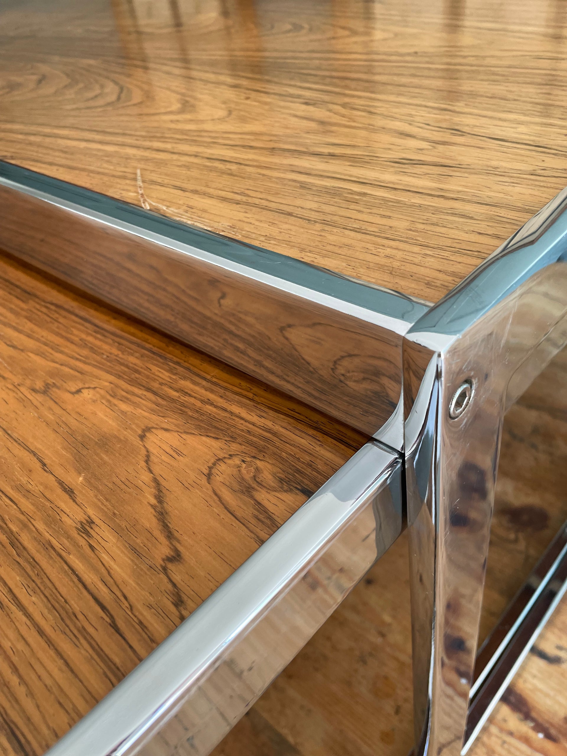 Vintage Howard Miller MDA nest of tables in living room