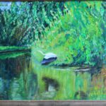 impressionistic_oil_on_canvas-Vintage living room art