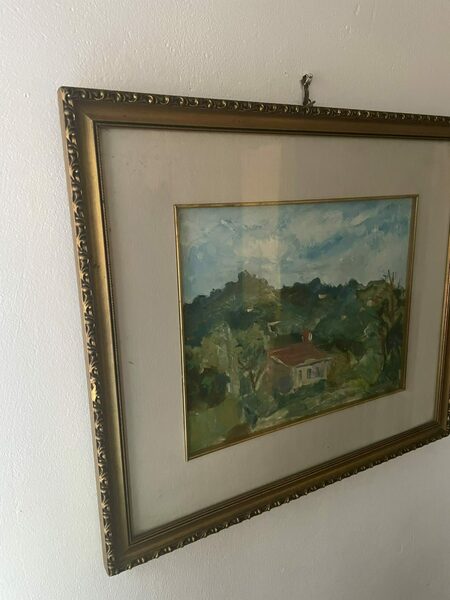 French impressionist Mid-century landscape wall art Sussex
