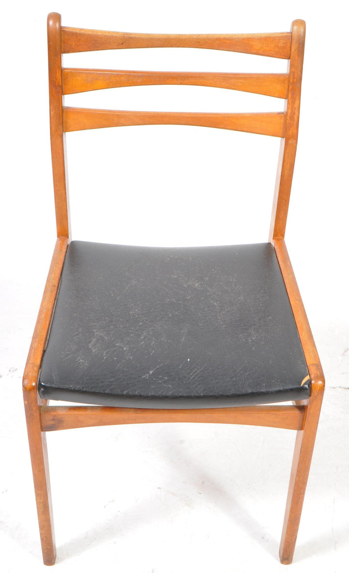 Close-up of joinery and ladder-back detail on Danish chair
