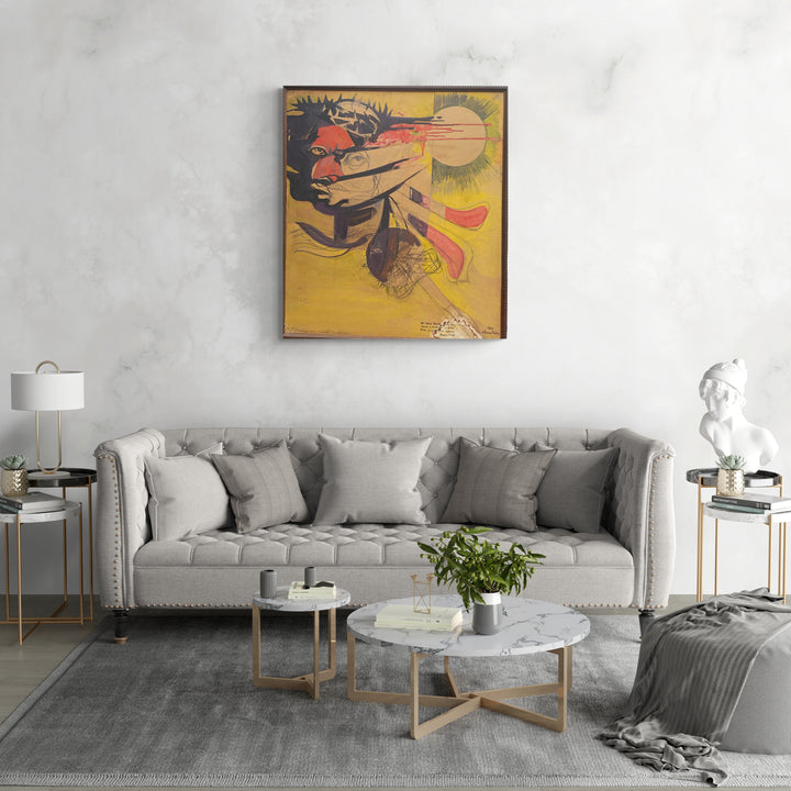 Geometric abstract painting