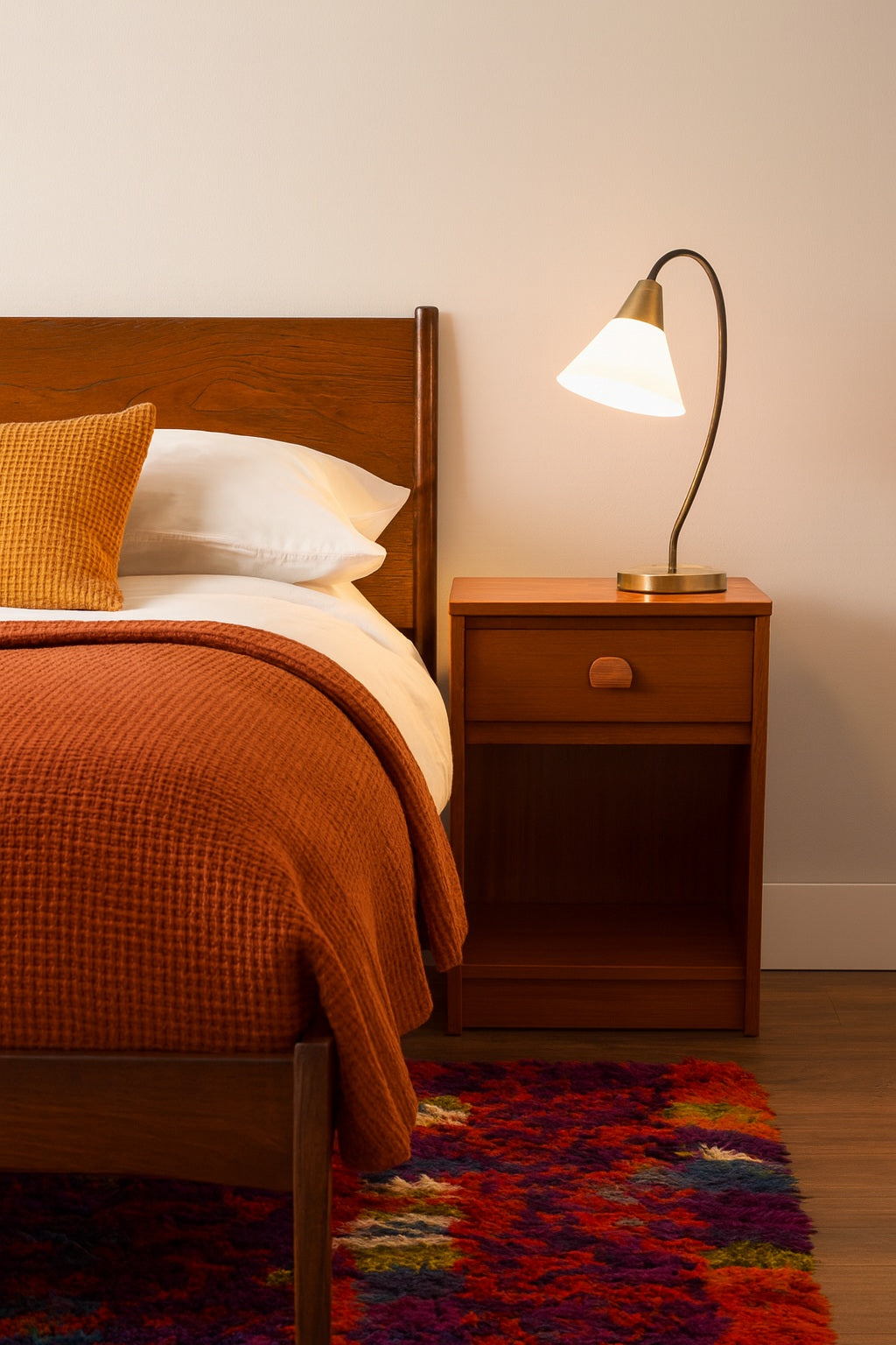 Vintage ‘Cantata’ Mid Century Teak Bedside Table By Stag. Designed By John & Sylvia Reid X 2