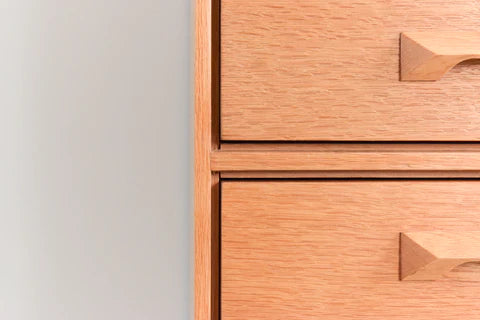 vintage 1960s Oak 6 Drawer Stag Concord  Chest of Drawers by John and Sylvia Reid