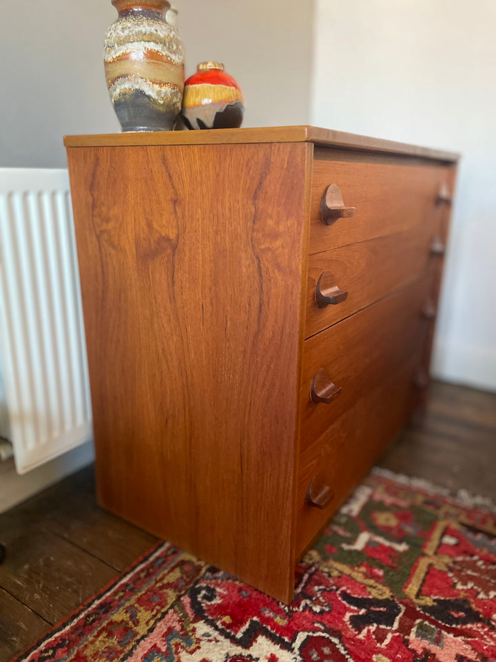 side end view tallboy chest of drawers with dovetail joints by Stag