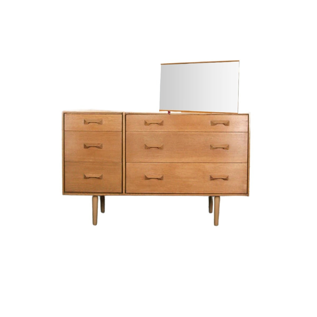 vintage_mid-century_1960s_oak_stag_concord_dressing_chest_of_drawers and mirror