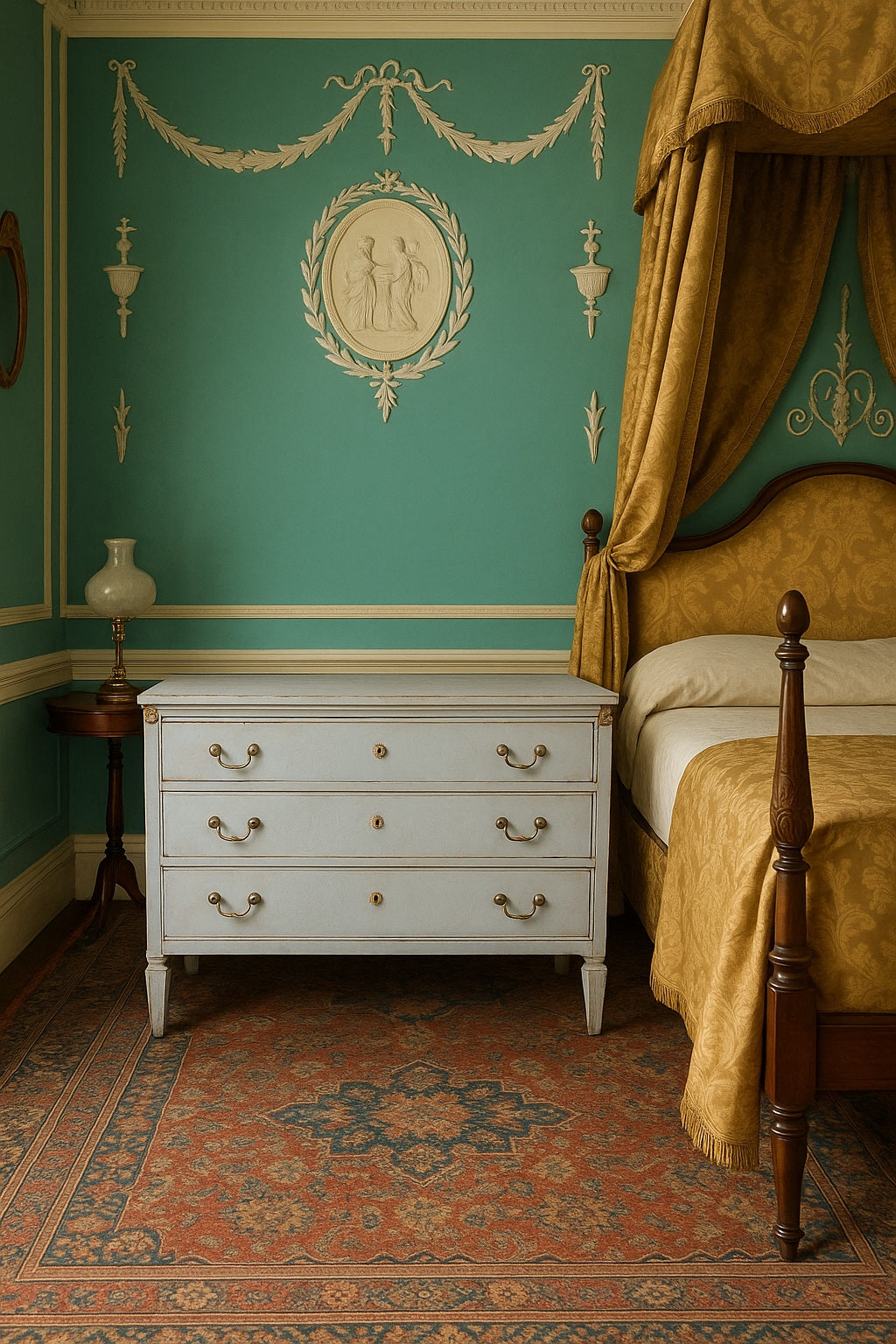 18th-Century Painted Gustavian Chest of Drawers – Swedish Neoclassical Commode, c.1770