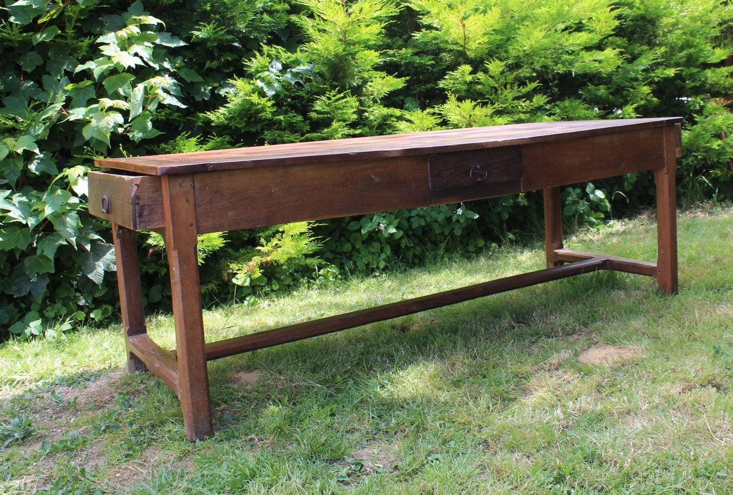 19th century French Provincial cherrywood farmhouse table for sale in Sussex