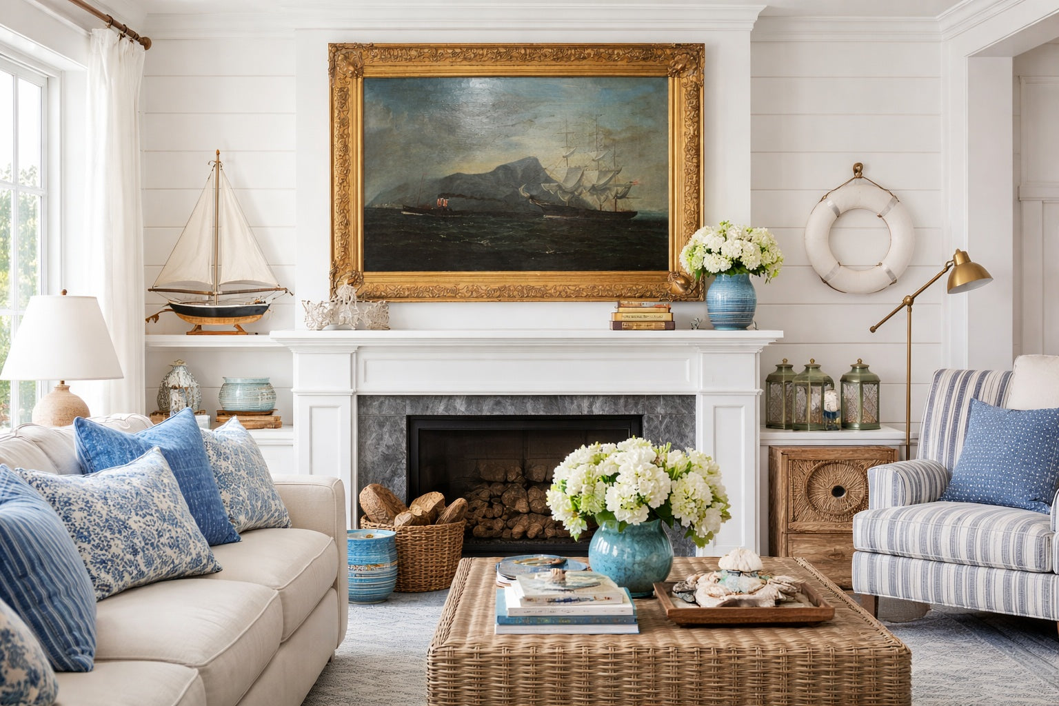 19th_century_maritime_oil_painting_Gibraltar_steamship_sailing_vessel