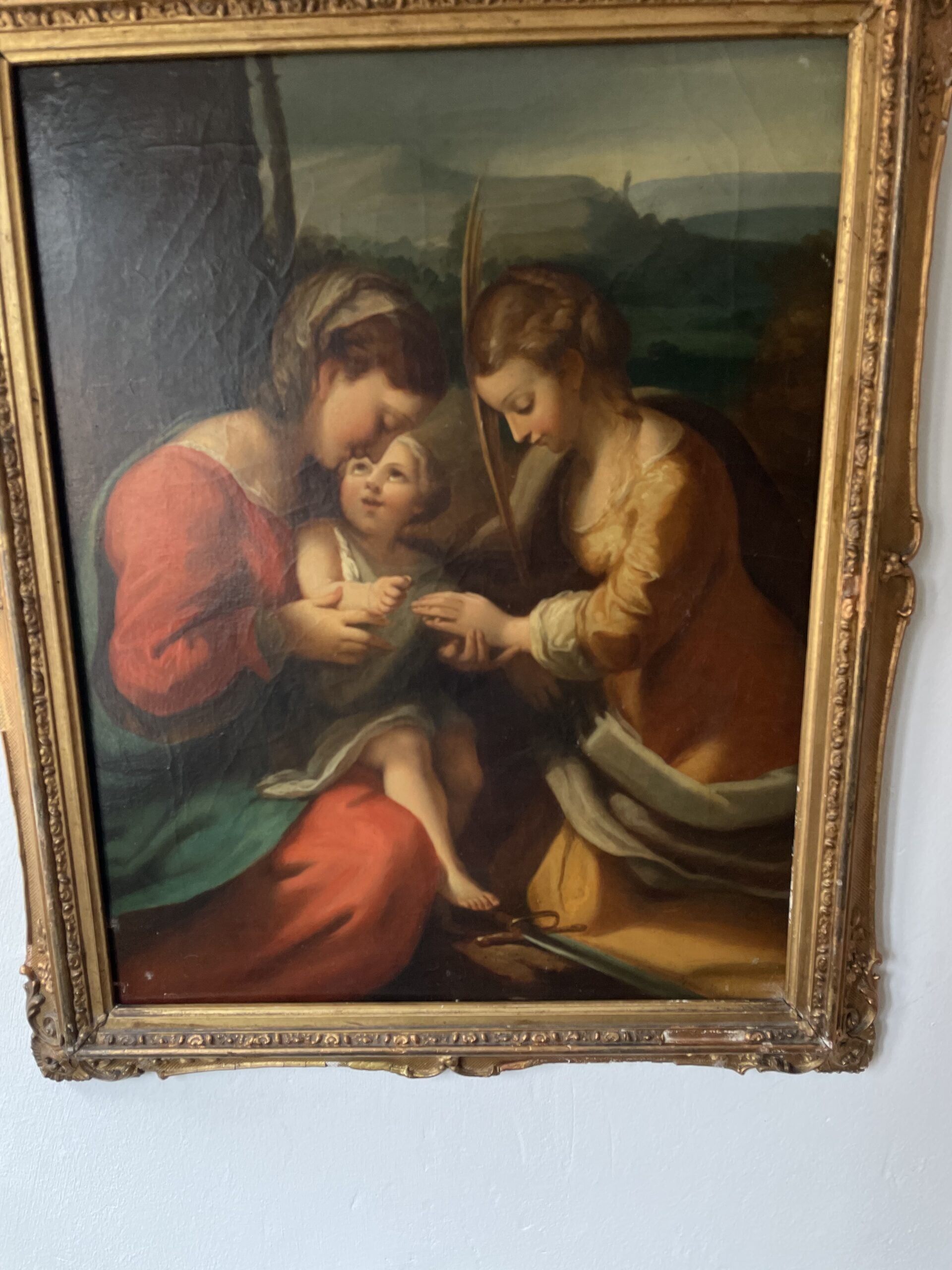 After Antonio Correggio The Mystic Marriage of St Catherine Painting