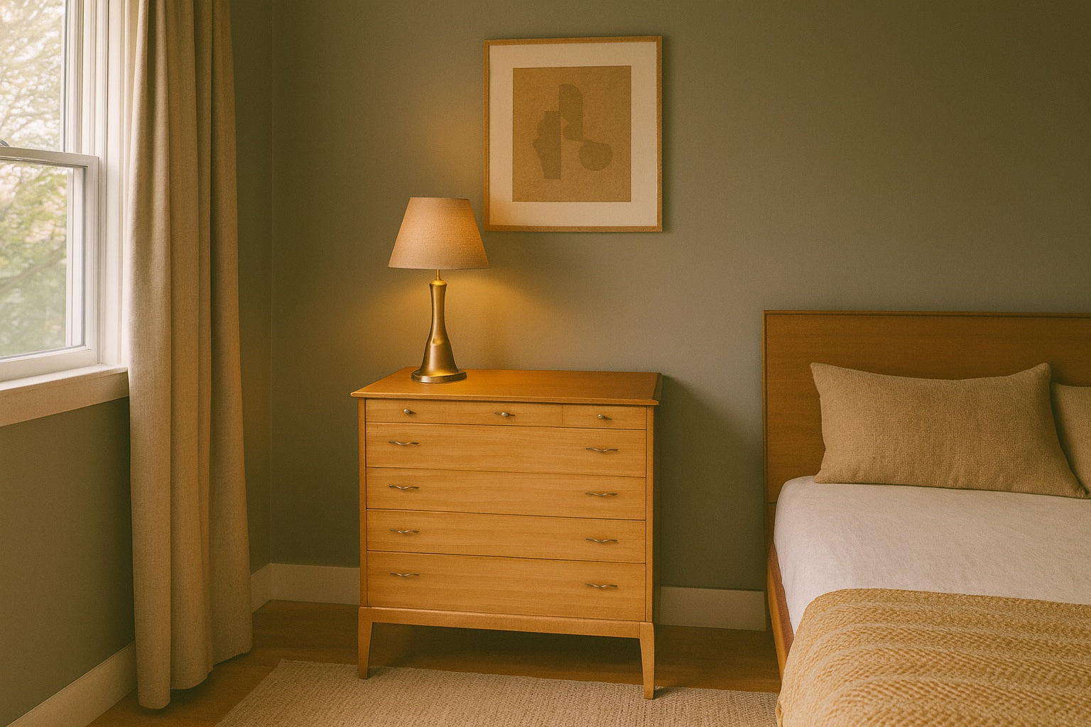 Mid-Century Walnut Chest of Drawers by Alfred Cox, Heal’s, 1950s