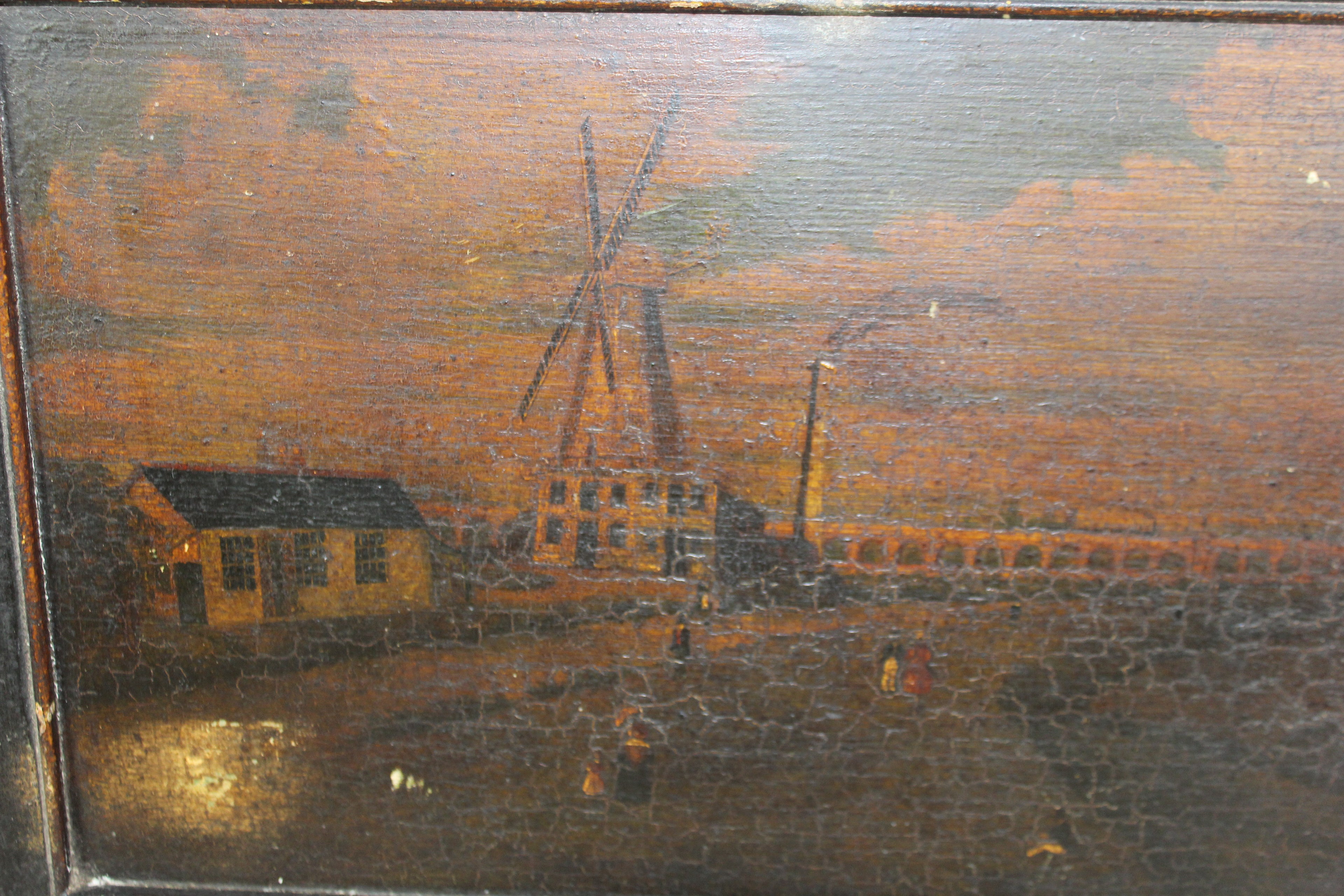 Antique_vernacular_landscape_artwork_of_Staplecross_village_Sussex