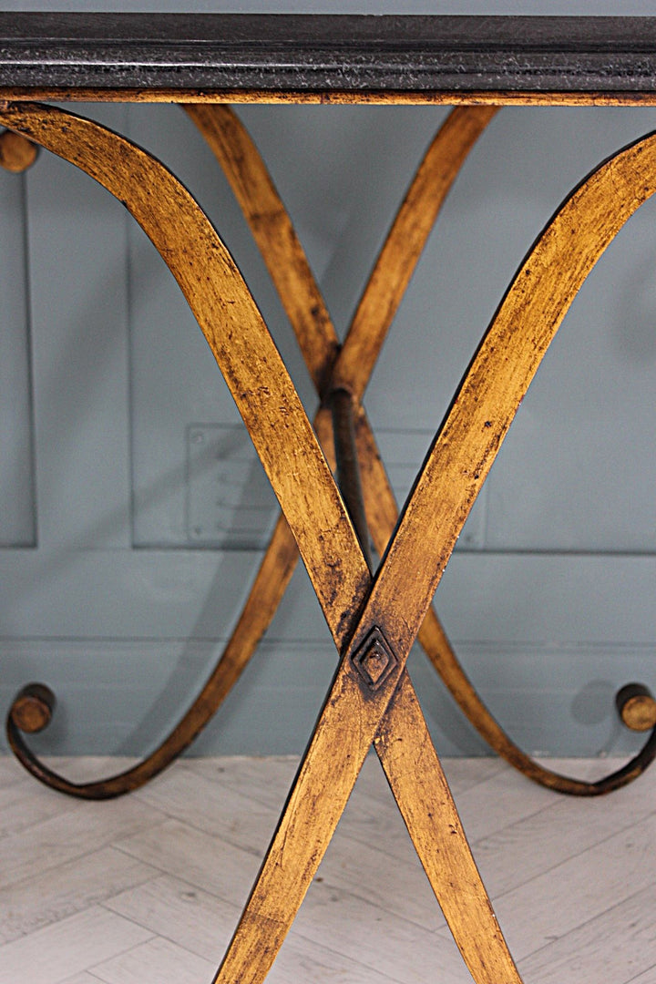 Classic European decor with John Richard Granite and gilt metal tables, a perfect collectible furniture investment in Sussex.