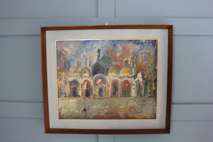 Collectible Italian artwork – Emanuele Cappello oil painting of Venice