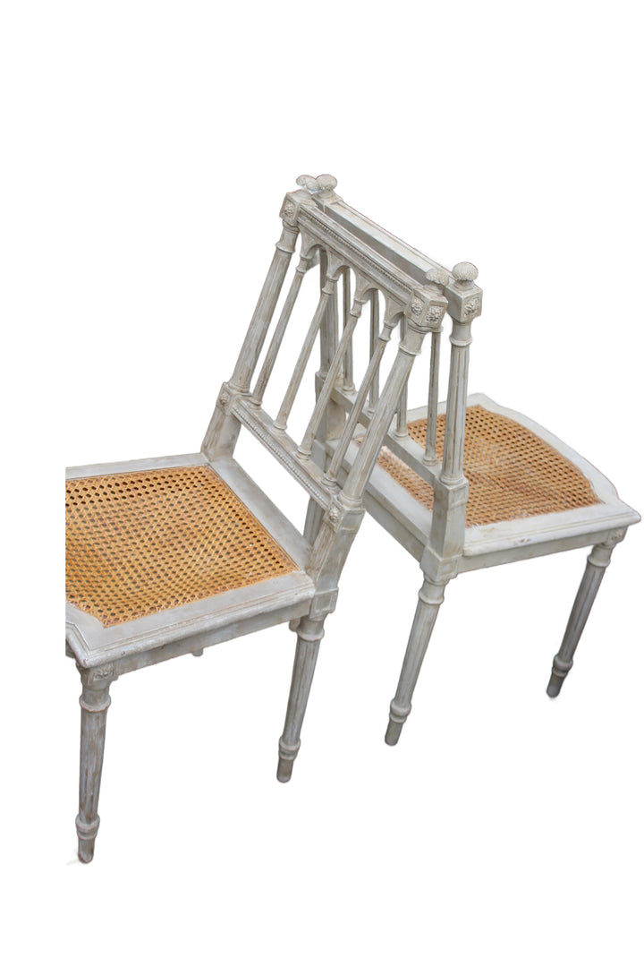 Distressed-Painted-French-Chairs