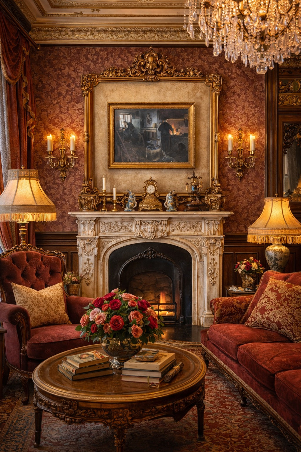 Edvard Petersen blacksmith painting showing forge interior and craftsmen at work”