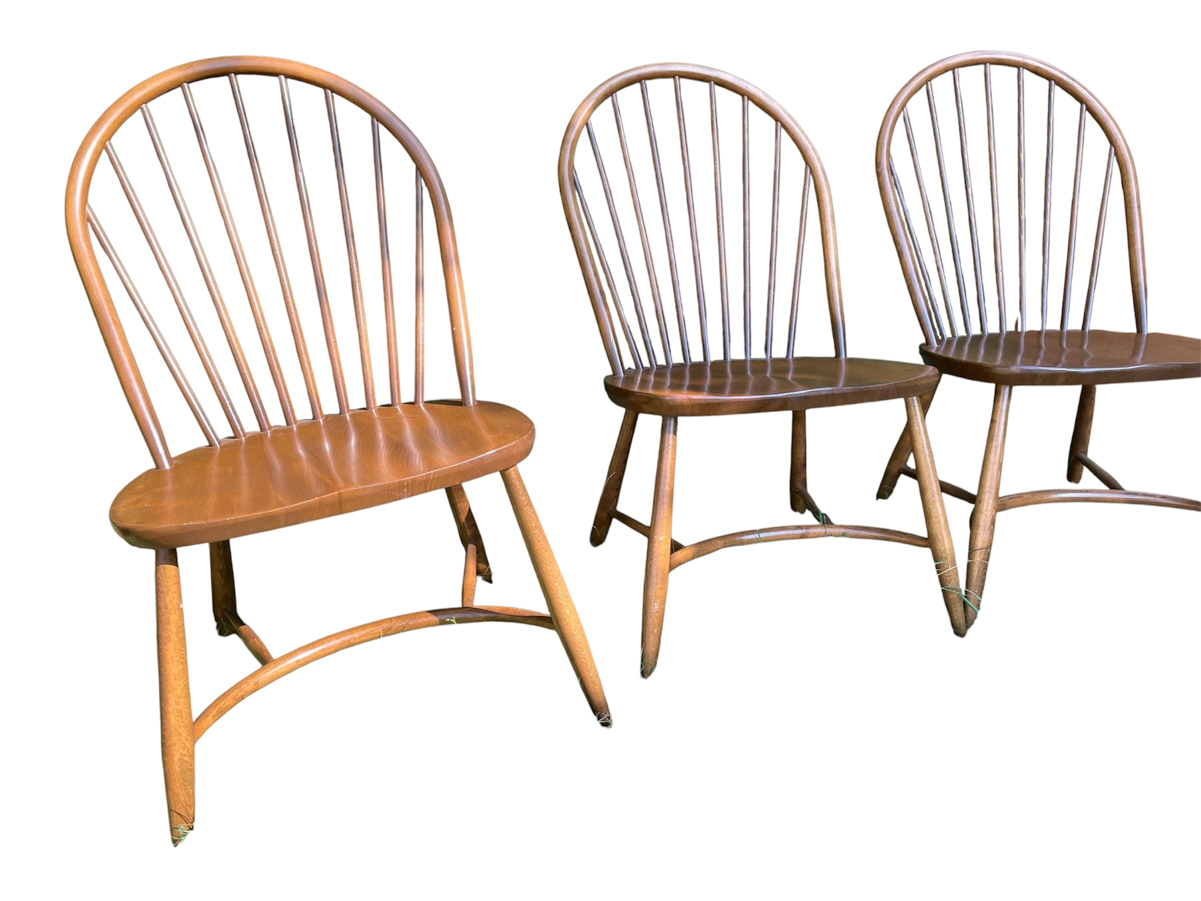 Four ercol Crynoline Stretcher Chairs