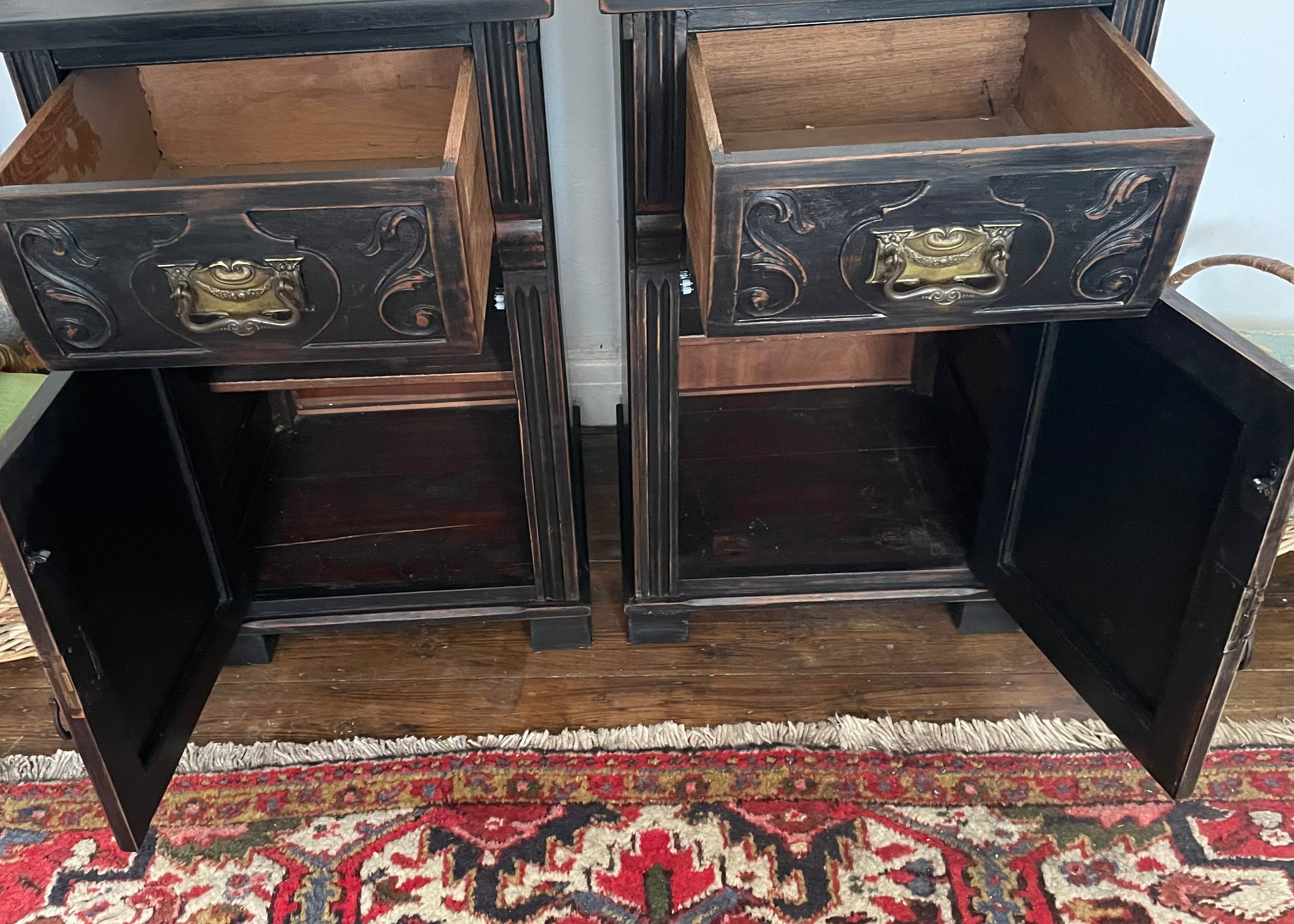 Antique French bedside tables