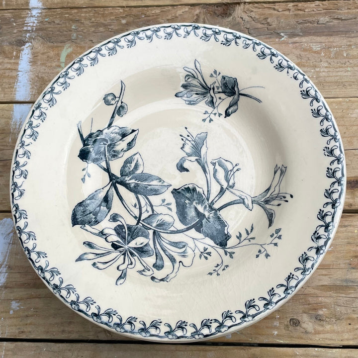 French soup bowls blue and white 