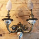 Hand-painted vintage wall sconces