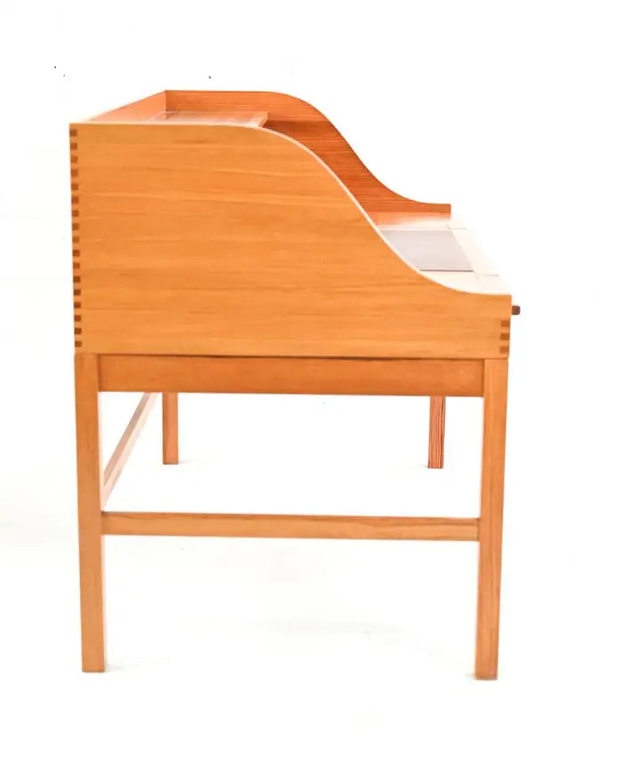 Handcrafted Danish Modern desk with exposed dovetail joinery