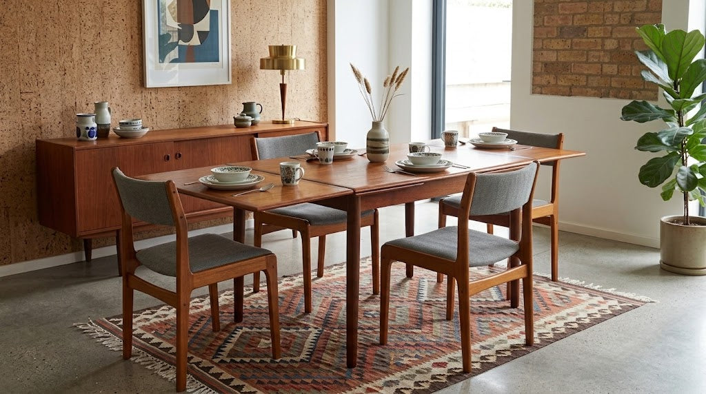 Mid Century Farstrup Mobler Danish Extending Dining Table