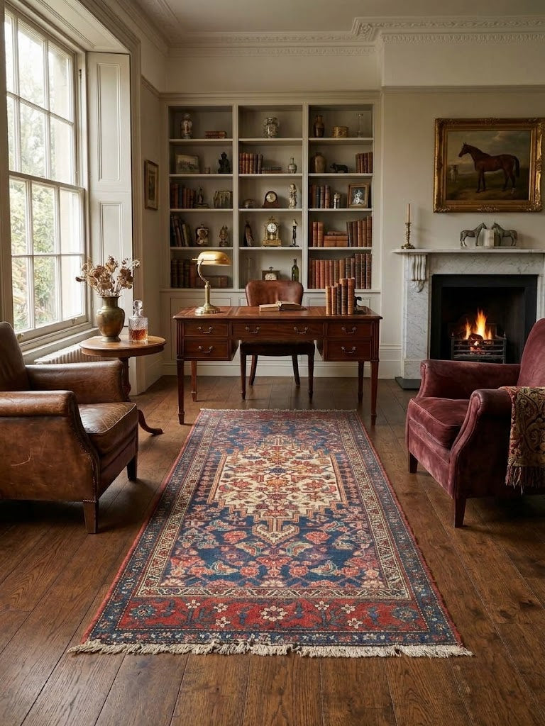 Antique Persian Bakhtiari Rug: Hand-Knotted Floral Carpet (6ft 6 x 3 ft 8)