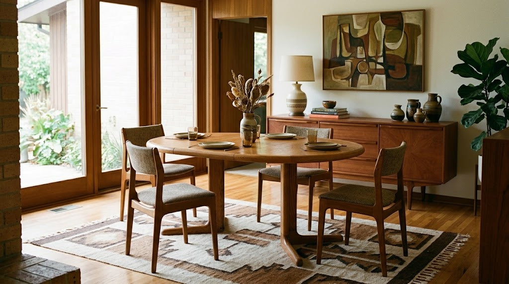 Mid Century Danish Circular Dining Table SOLD
