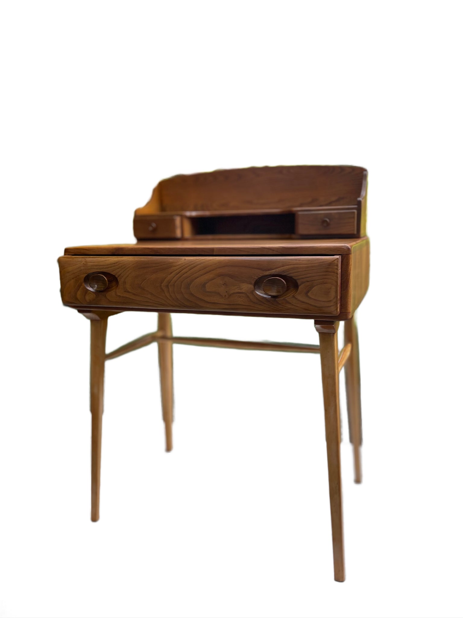 Mid century modern Ercol desk vintage FRONT VIEW