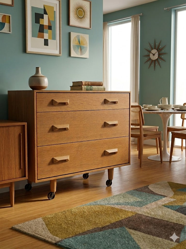 Vintage Stag Chest of Drawers by 1960s John & Sylvia Reid