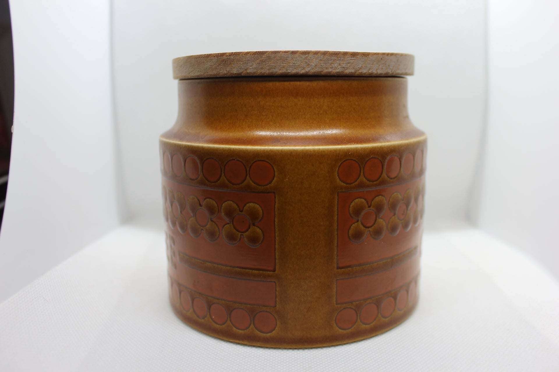 Vintage Hornsea 'Saffron' Coffee Canister | 1970s Mid-Century Ceramic