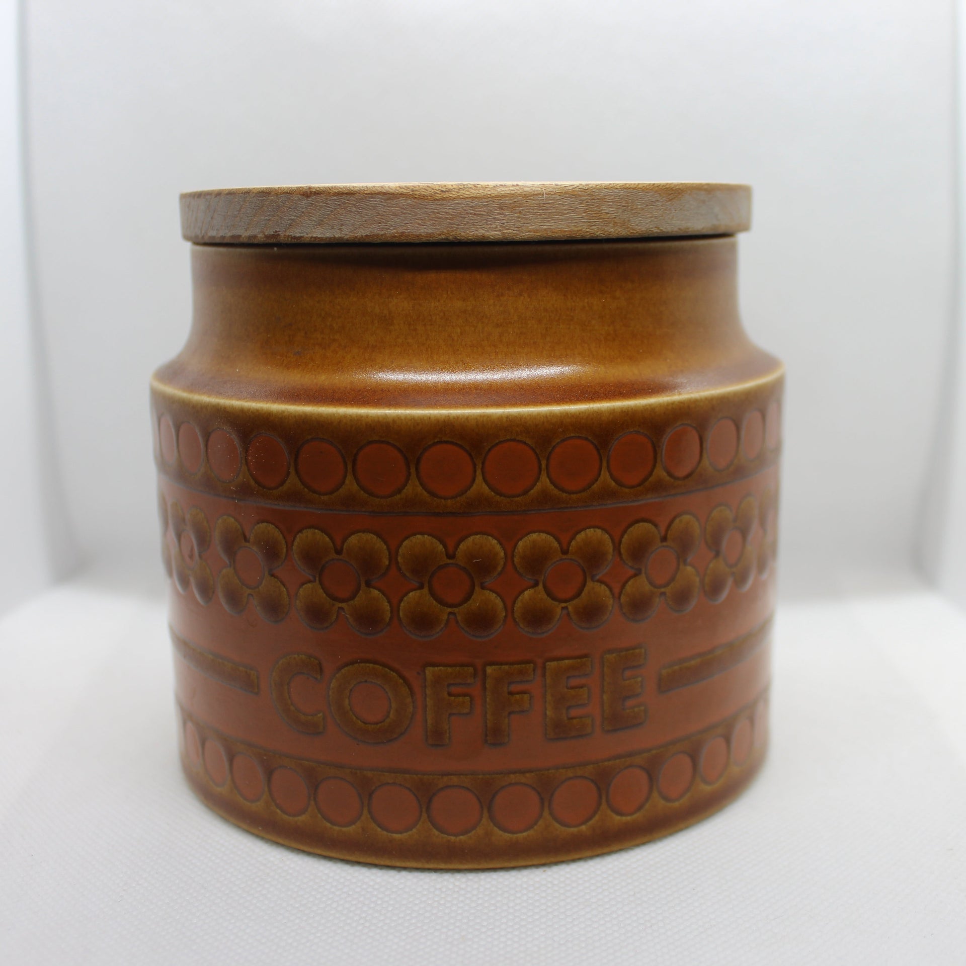 Vintage Hornsea 'Saffron' Coffee Canister | 1970s Mid-Century Ceramic