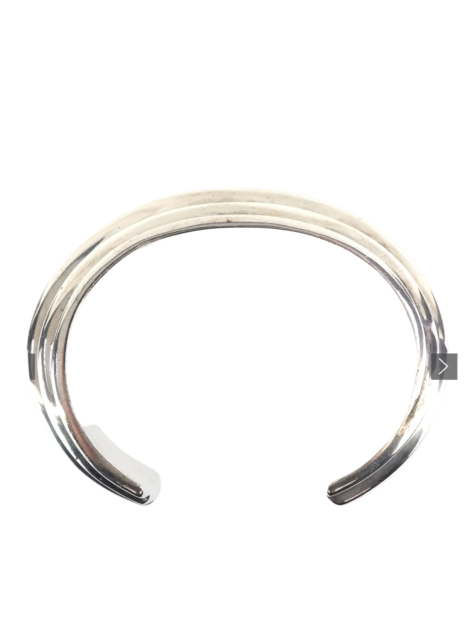 Estate Bayanihan Modernist Tiered Sterling Silver Cuff Bracelet