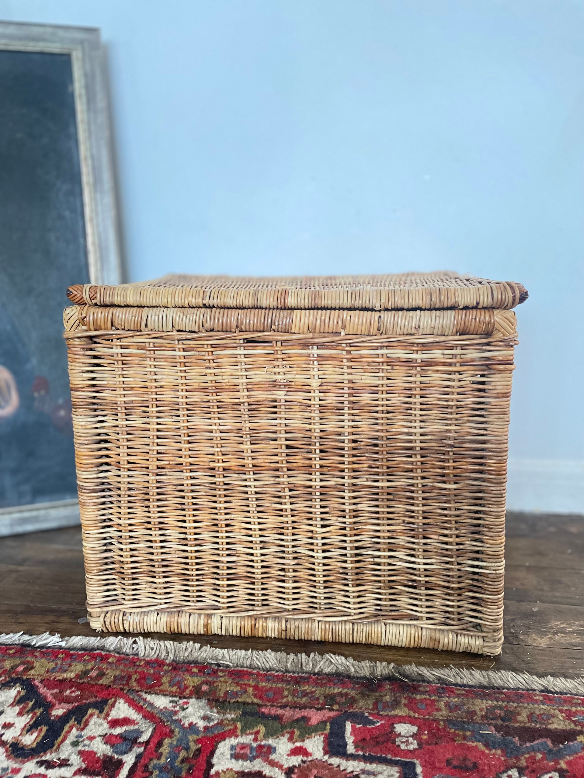 Authentic Vintage French Baker's Pannier Wicker Basket