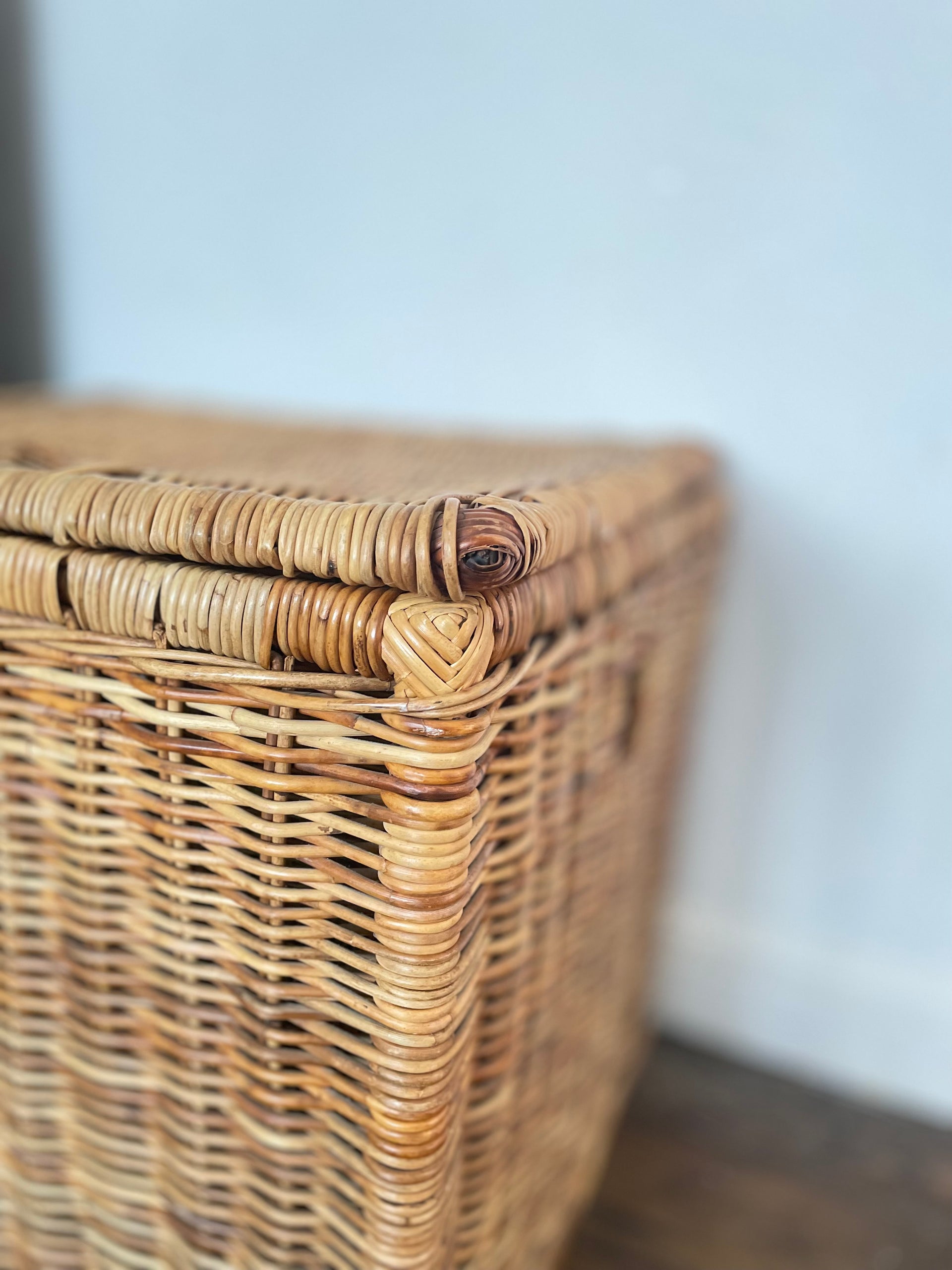 Authentic Vintage French Baker's Pannier Wicker Basket