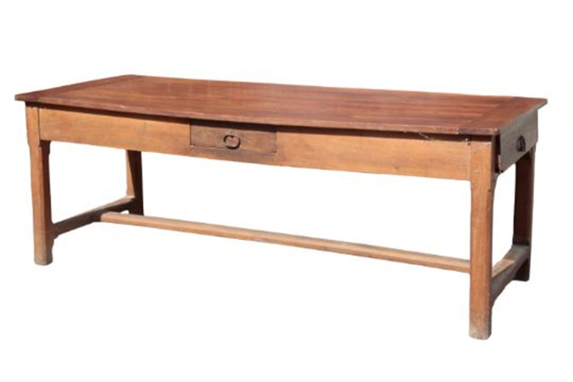 Large French Provincial cherrywood farmhouse table seating 8-10