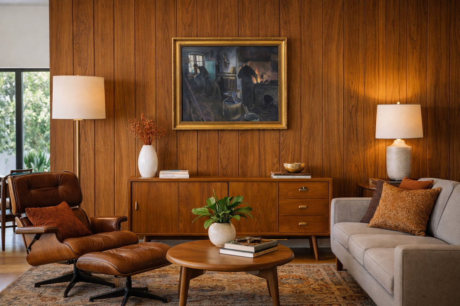 Late 19th-century Edvard Petersen blacksmith forge painting