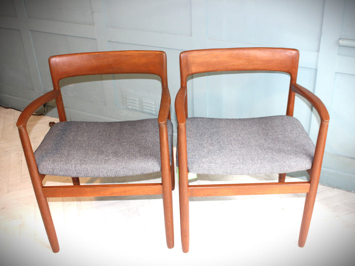Mid-century teak dining table with arched under-frame by John Herbert